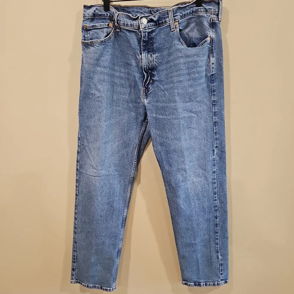 Levi's 505 Jeans Men's 40x32 Blue Denim Cotton Blend Straight Fit Casual Pants